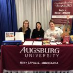 Augsburg MMT Admissions booth at AMTA conference